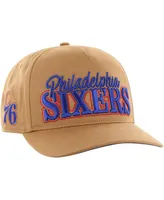 Men's '47 Brand Tan Philadelphia 76ers Barnes Hitch Adjustable Hat