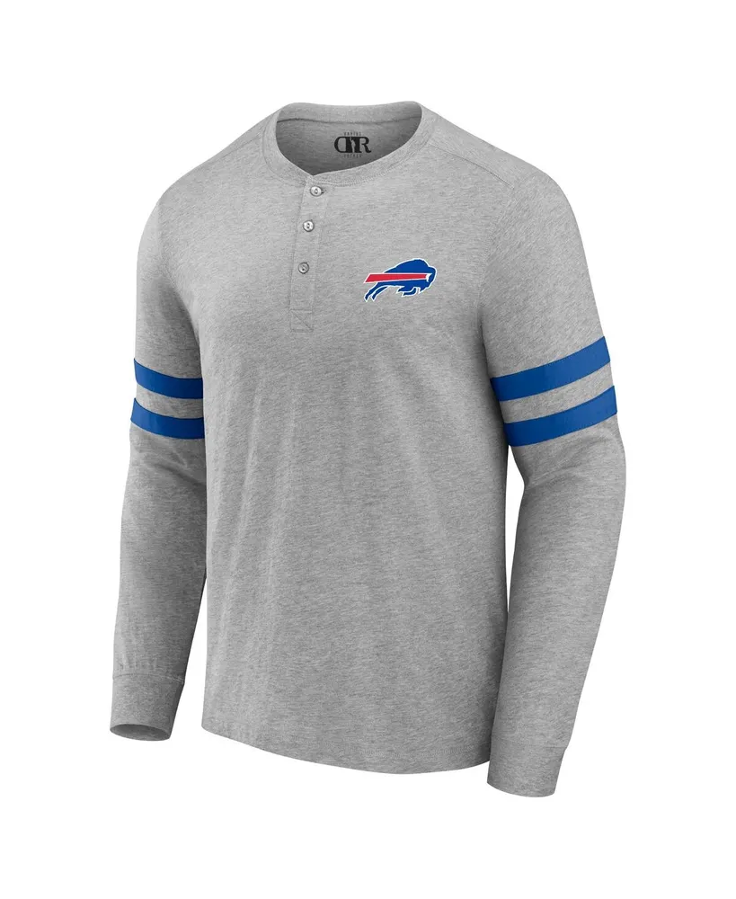 Men's Nfl x Darius Rucker Collection by Fanatics Heather Gray Buffalo Bills Henley Long Sleeve T-shirt