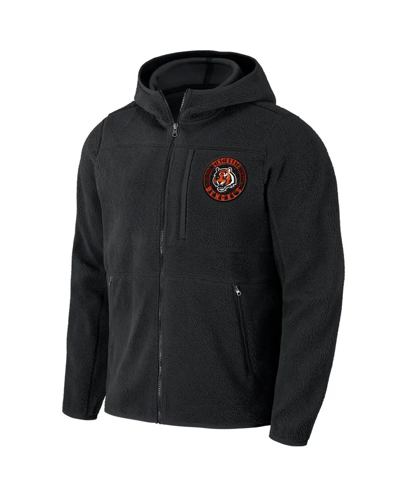 Men's Nfl x Darius Rucker Collection by Fanatics Black Cincinnati Bengals Sherpa Full-Zip Hoodie