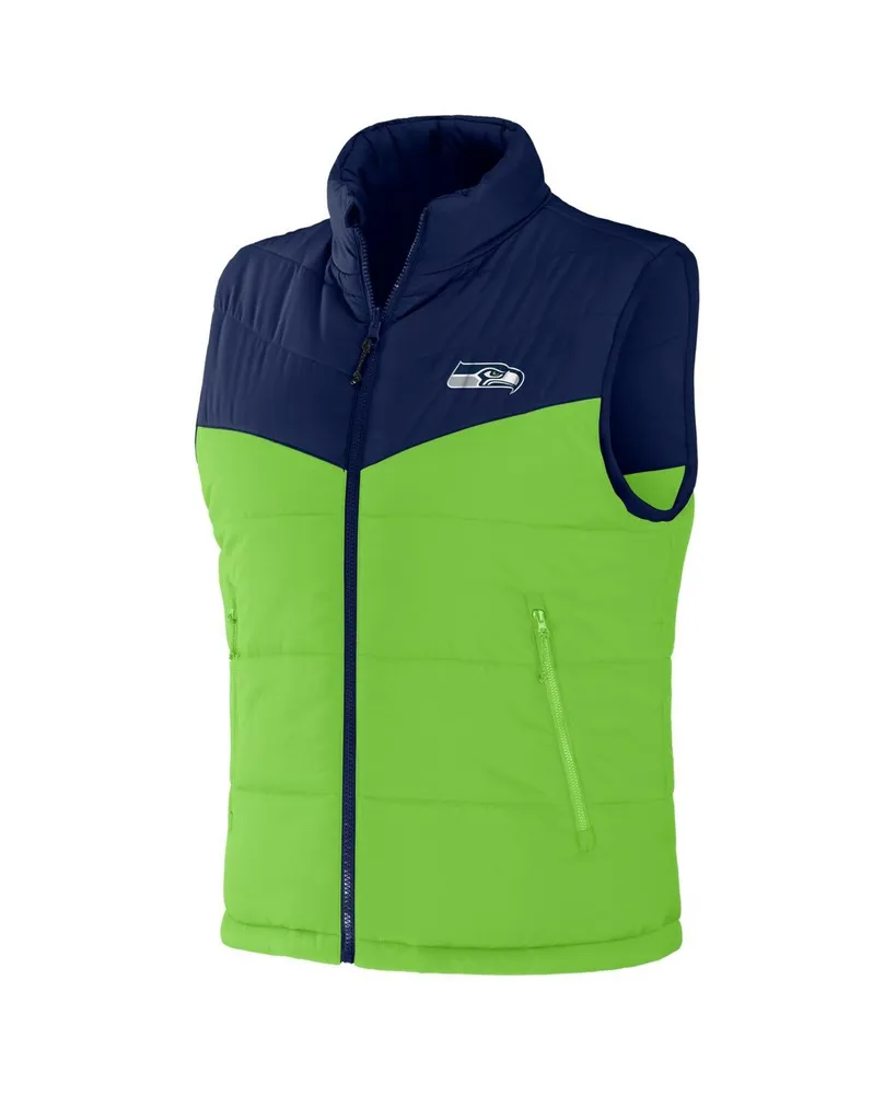 Men's Nfl x Darius Rucker Collection by Fanatics Navy Seattle Seahawks Colorblocked Full-Zip Vest