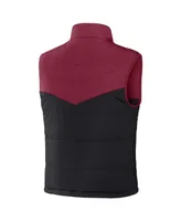 Men's Darius Rucker Collection by Fanatics Garnet, Black South Carolina Gamecocks Colorblocked Full-Zip Reversible Vest