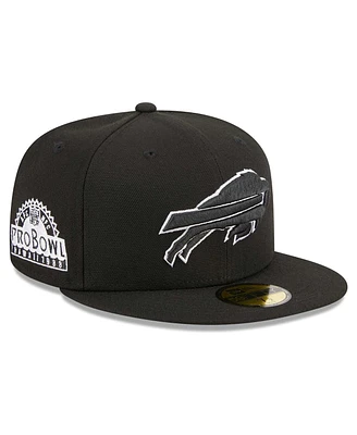 Men's New Era Black Buffalo Bills Main Patch 59FIFTY Fitted Hat