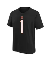 Preschool Boys and Girls Nike Ja'Marr Chase Black Cincinnati Bengals Player Name and Number T-shirt