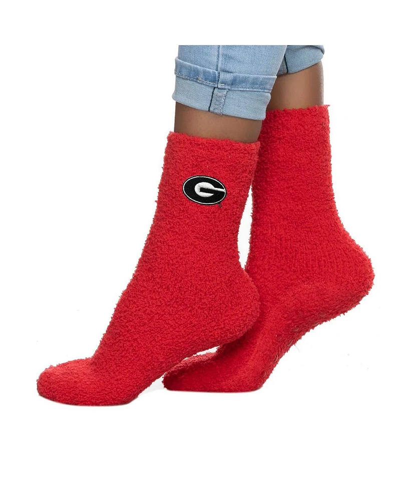 Women's ZooZatz Georgia Bulldogs Fuzzy Team Crew Socks