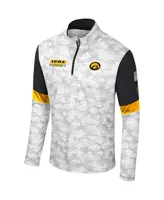 Men's Colosseum Camo Iowa Hawkeyes Oht Military-Inspired Appreciation Tomahawk Quarter-Zip Windshirt