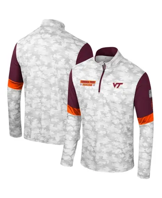 Men's Colosseum Camo Virginia Tech Hokies Oht Military-Inspired Appreciation Tomahawk Quarter-Zip Windshirt