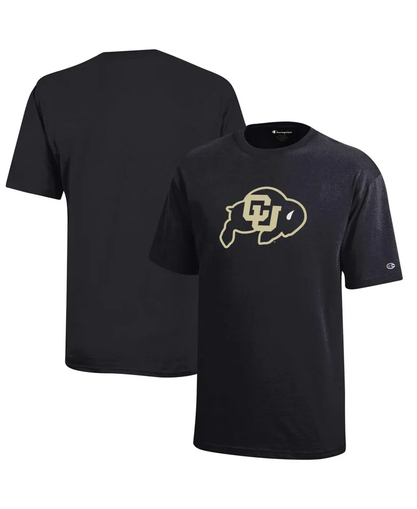 Big Boys Champion Black Colorado Buffaloes Primary Logo Jersey T-shirt