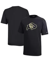 Big Boys Champion Black Colorado Buffaloes Primary Logo Jersey T-shirt