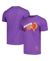 Men's and Women's Mitchell & Ness Purple Phoenix Suns Hardwood Classics Mvp Throwback Logo T-shirt