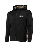 Men's Dunbrooke Black, Realtree Camo Indianapolis Colts Decoy Tech Fleece Full-Zip Hoodie