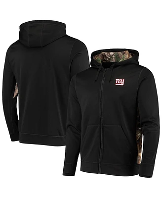 Men's Dunbrooke Black, Realtree Camo New York Giants Decoy Tech Fleece Full-Zip Hoodie