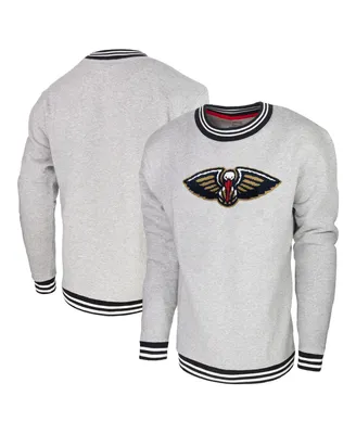 Men's Stadium Essentials Black New Orleans Pelicans Club Level Pullover Sweatshirt