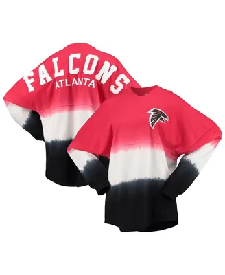 Women's Fanatics Red, Black Atlanta Falcons Ombre Long Sleeve T-shirt