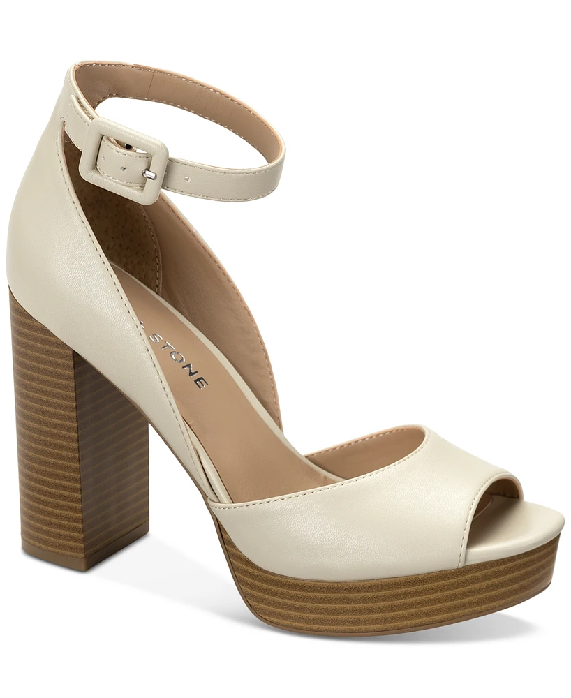 Sun + Stone Women's Reemaa Peep Toe Block Heel Platform Sandals, Created for Macy's