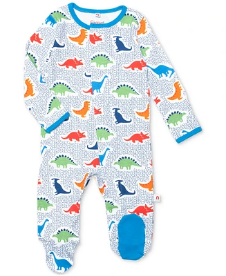 Easy = Magnetic Close Baby Boys Printed Cotton Footed Coverall