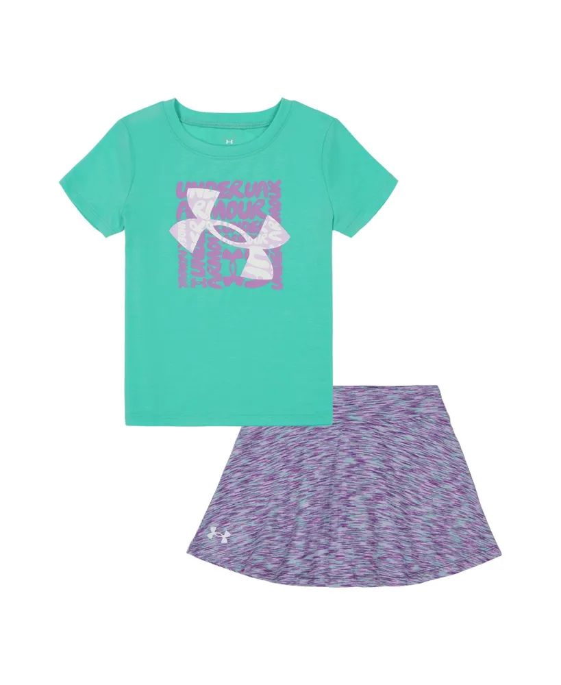 Under Armour Little Girls Logo Lock T-shirt and Skort Set