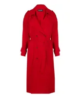 Nocturne Women's Double-Breasted Belted Trench Coat