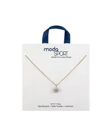 ModaSport Clear Cubic Zirconia Round Pendant Necklace