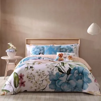 Bebejan Maia Blue 100 Cotton 5 Piece Reversible Comforter Set