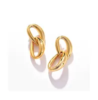 Sohi Women's Gold Chain-link Drop Earrings