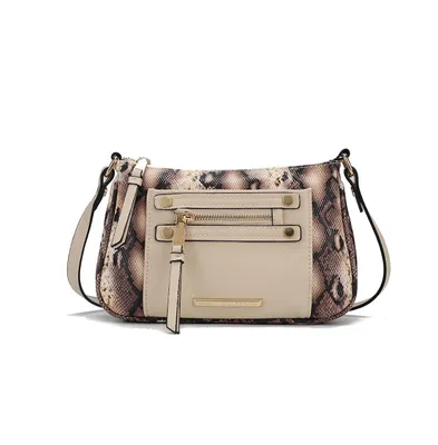 Mkf Collection Essie Snake embossed Cross body Bag by Mia K