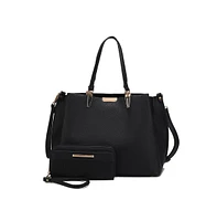 Mkf Collection Kane Satchel Bag with Wallet by Mia K