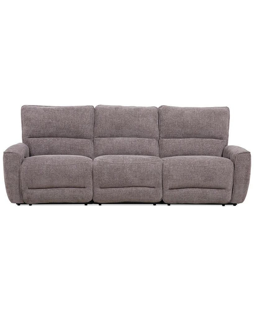 Deklyn 106" 3-Pc. Zero Gravity Fabric Sofa with 2 Power Recliners, Created for Macy's