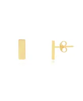 The Lovery Gold Bar Stud Earrings 14K Gold