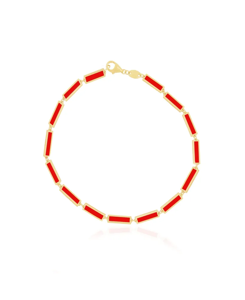 The Lovery Coral Bar Bracelet 14K Gold