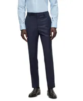 Boss by Hugo Men's Slim-Fit Checked Suit