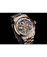 Stuhrling Men's Automatic Ss Rose Gold Toned Case, Rose Gold Toned Bezel, Rose Gold Toned Dial, Rose Gold Toned Hands, Silver Markers, Two Tone Rose a