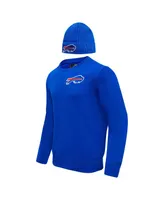 Men's Pro Standard Royal Buffalo Bills Crewneck Pullover Sweater and Cuffed Knit Hat Box Gift Set