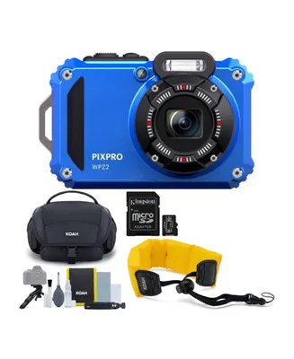 Kodak Pixpro WPZ2 Rugged Waterproof 16MP Digital Camera (Blue) Bundle