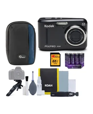 Kodak Pixpro FZ43 Friendly Zoom Digital Camera (Black) Bundle