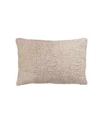 Cozy Cotton Beige Boucle 14x20 Down Alternative Pillow