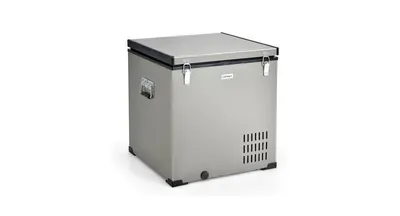 68 Quart Portable Car Refrigerator with Dc and Ac Adapter-Grey