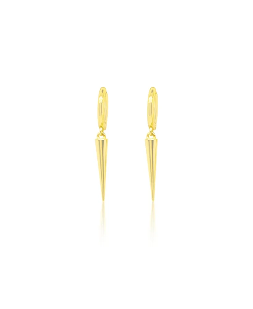 Etoielle Yellow Gold Tone Dainty Dagger Huggies Earrings