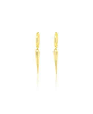 Etoielle Yellow Gold Tone Dainty Dagger Huggies Earrings