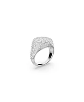 Swarovski White, Rhodium Plated Meteora Cocktail Ring