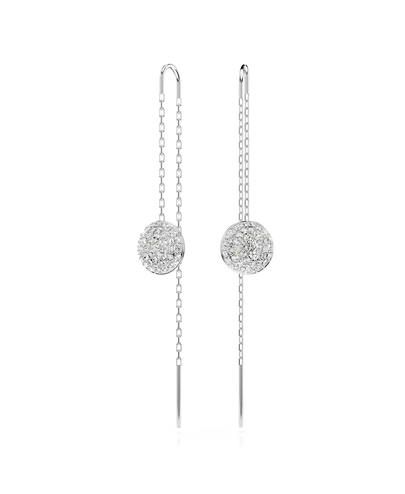 Swarovski White, Rhodium Plated or Rose-Gold Tone Meteora Drop Earrings