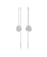 Swarovski White, Rhodium Plated or Rose-Gold Tone Meteora Drop Earrings