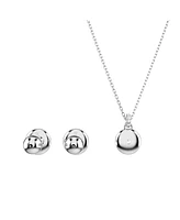 Swarovski White, Rhodium Plated Meteora Set