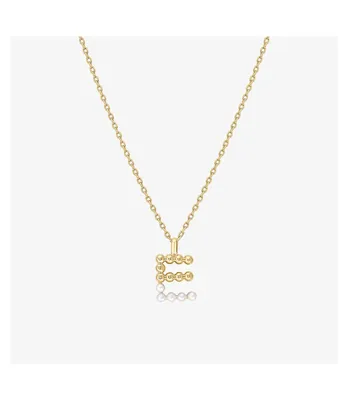 Bearfruit Jewelry Cultured Pearl Pave Initial Necklace