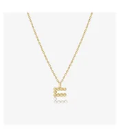 Bearfruit Jewelry Cultured Pearl Pave Initial Necklace