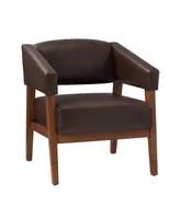 Modern Faux Leather Accent Arm Chair for Bedroom Office