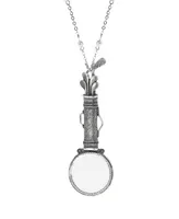 2028 Imitation Pearl Chain Golf Magnifier Necklace