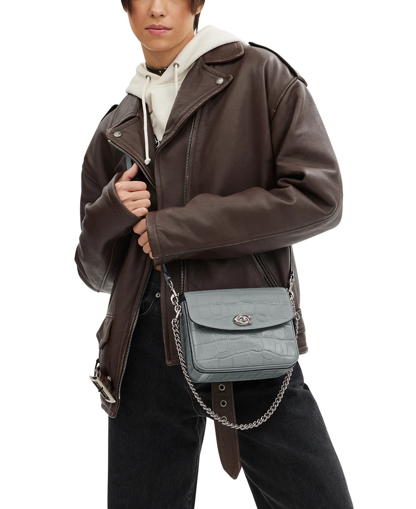 Coach Embossed Croc Leather Cassie Crossbody 19