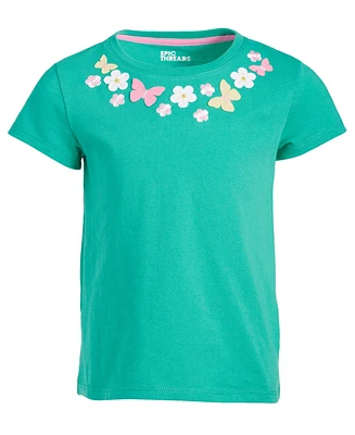 Epic Threads Toddler & Little Girls Butterfly Flower Appliques T-Shirt, Created for Macy's