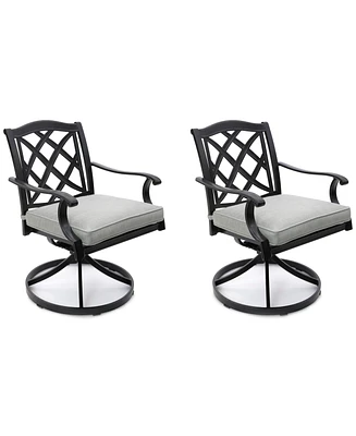 Wythburn Mix and Match Lattice Outdoor Swivel Chairs