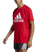 adidas Men's Essentials Single Jersey Big Logo Short Sleeve Crewneck T-Shirt